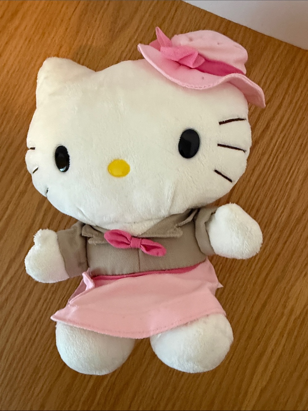 Sanrio Hello Kitty White Plush with Pink Hat & Skirt